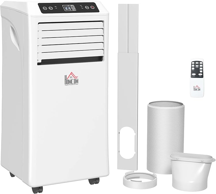 HOMCOM 823-002v81 8000 BTU Mobile Portable Air Conditioner Review 2025