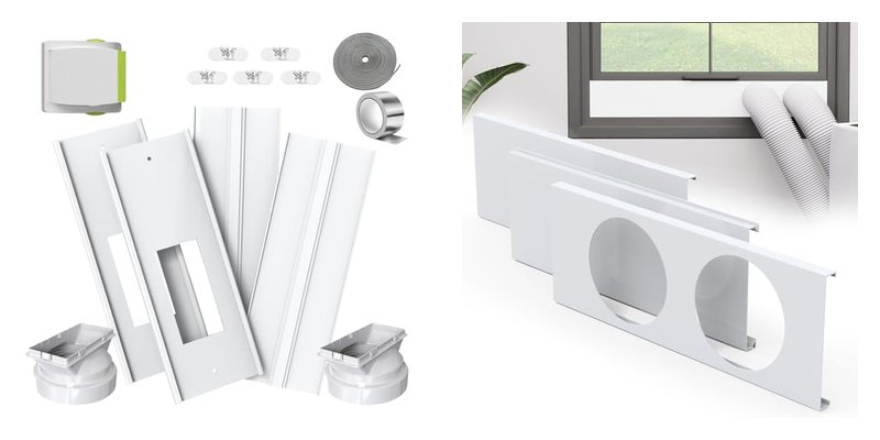 Dual Hose Portable Air Conditioner Window Kits for Efficient Cooling