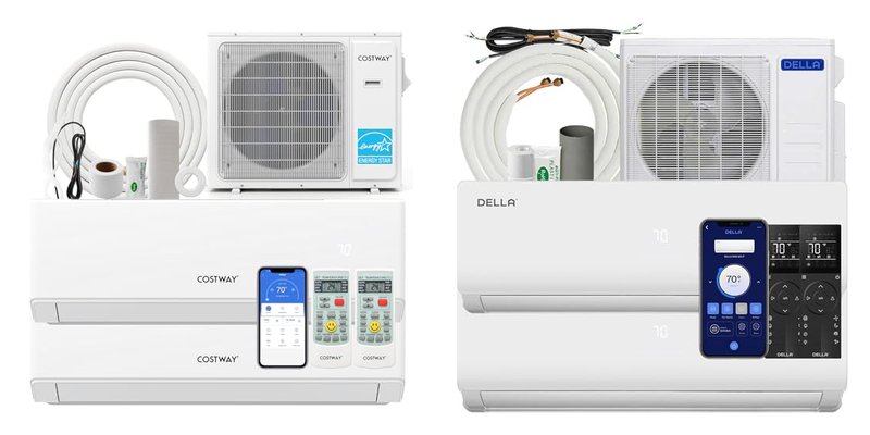 Dual Zone Mini Split 110V Air Conditioners for Efficient Home Cooling and Heating