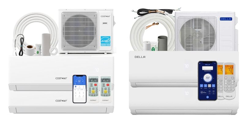 Dual Zone Mini Split Air Conditioners With 12,000 BTU Capacity