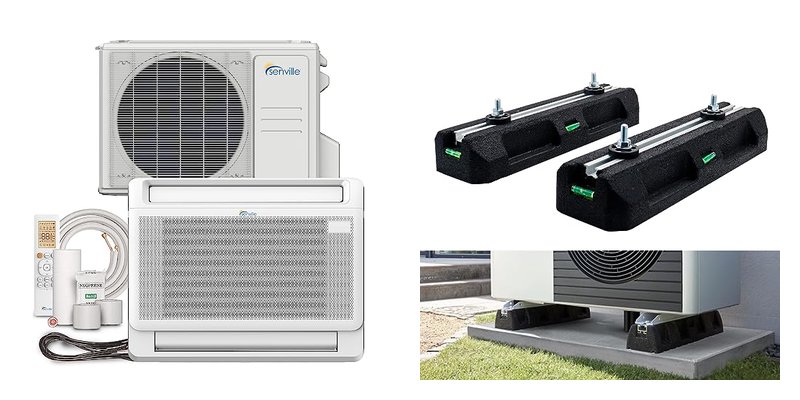 Floor Console Mini Split Systems and Mounting Kits for Efficient Cooling