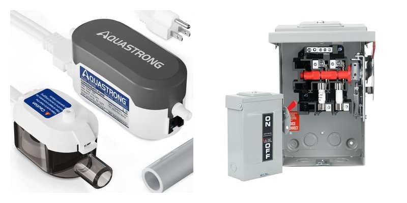 Mini Split Safety Switches and Condensate Pumps for HVAC Systems