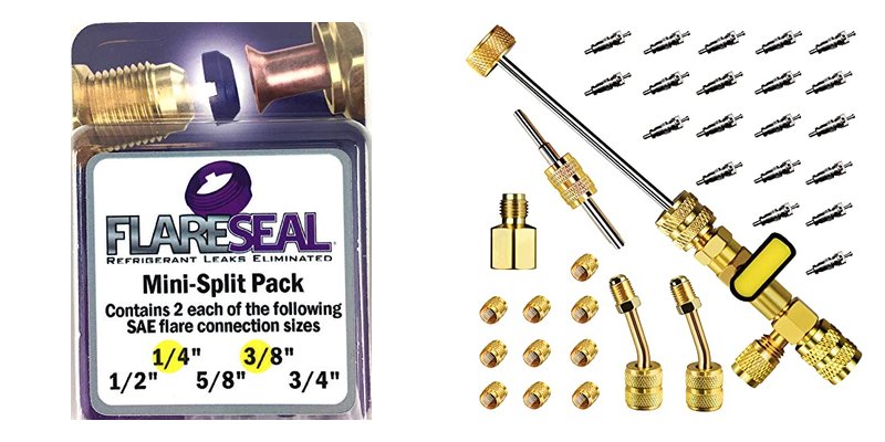 Mini Split Schrader Valves and Adapters for HVAC Systems