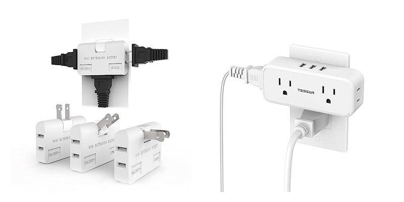 Mini Split Outlet Extenders That Plug Into Wall Outlets