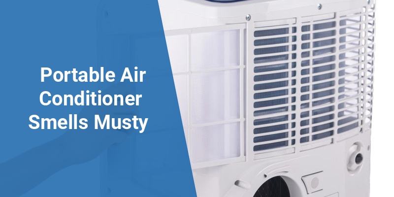 portable air conditioner smells musty