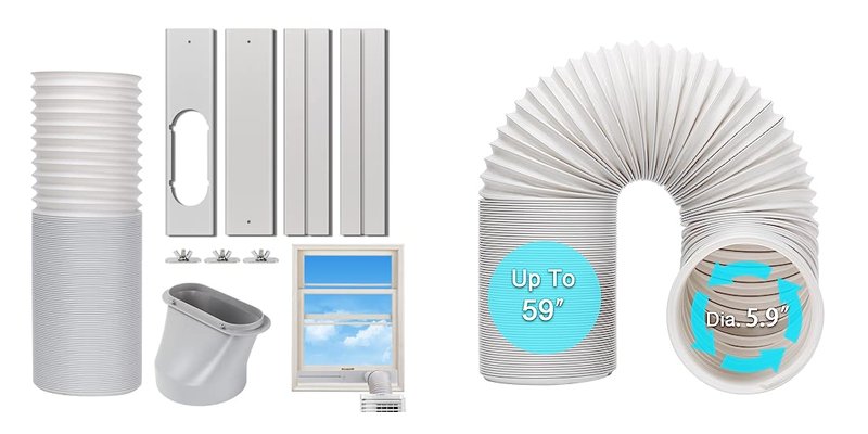 Portable Air Conditioner Exhaust Hoses and Window Kits for Efficient Cooling